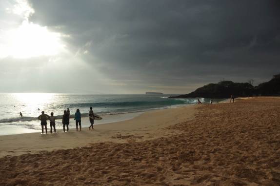 Um delicioso fim de tarde na praia de Big Beach, ao sul de Kihei, litoral de Maui, no Havaí